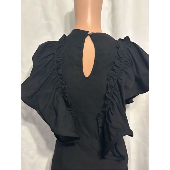 BEAUTIFUL size small BLACK Summer Casual Dresses for Women Flutter Sleeve Bodyco - Picture 4 of 8